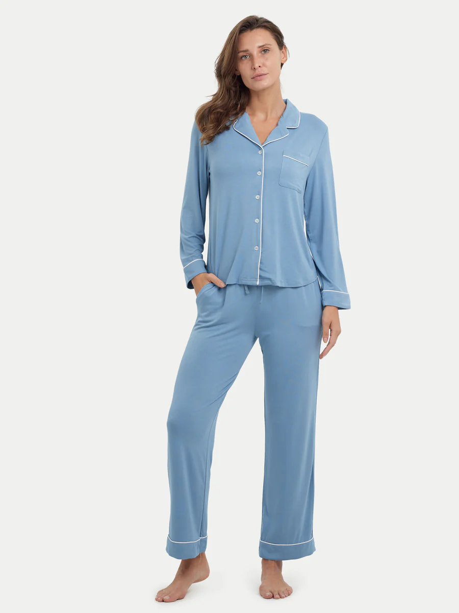 Long Sleeve Bamboo Pajama Shirt - Image 45