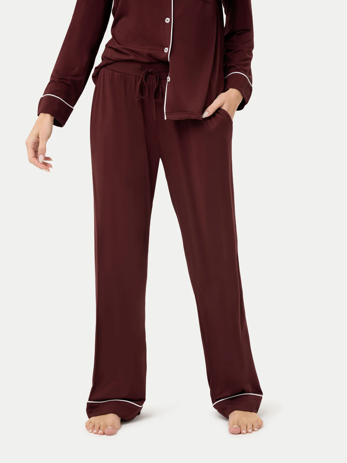 Long Sleeve Bamboo Pajama Set - Image 15
