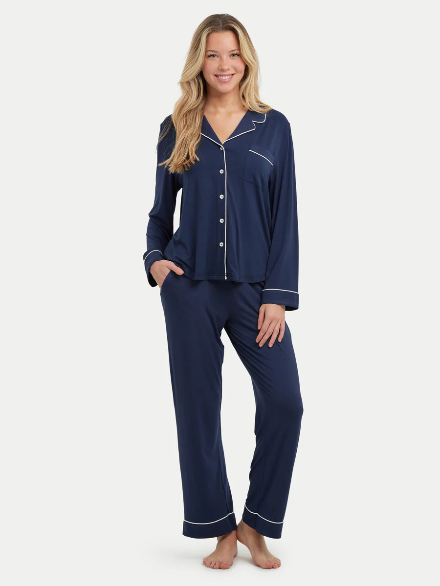 Long Sleeve Bamboo Pajama Set - Image 21