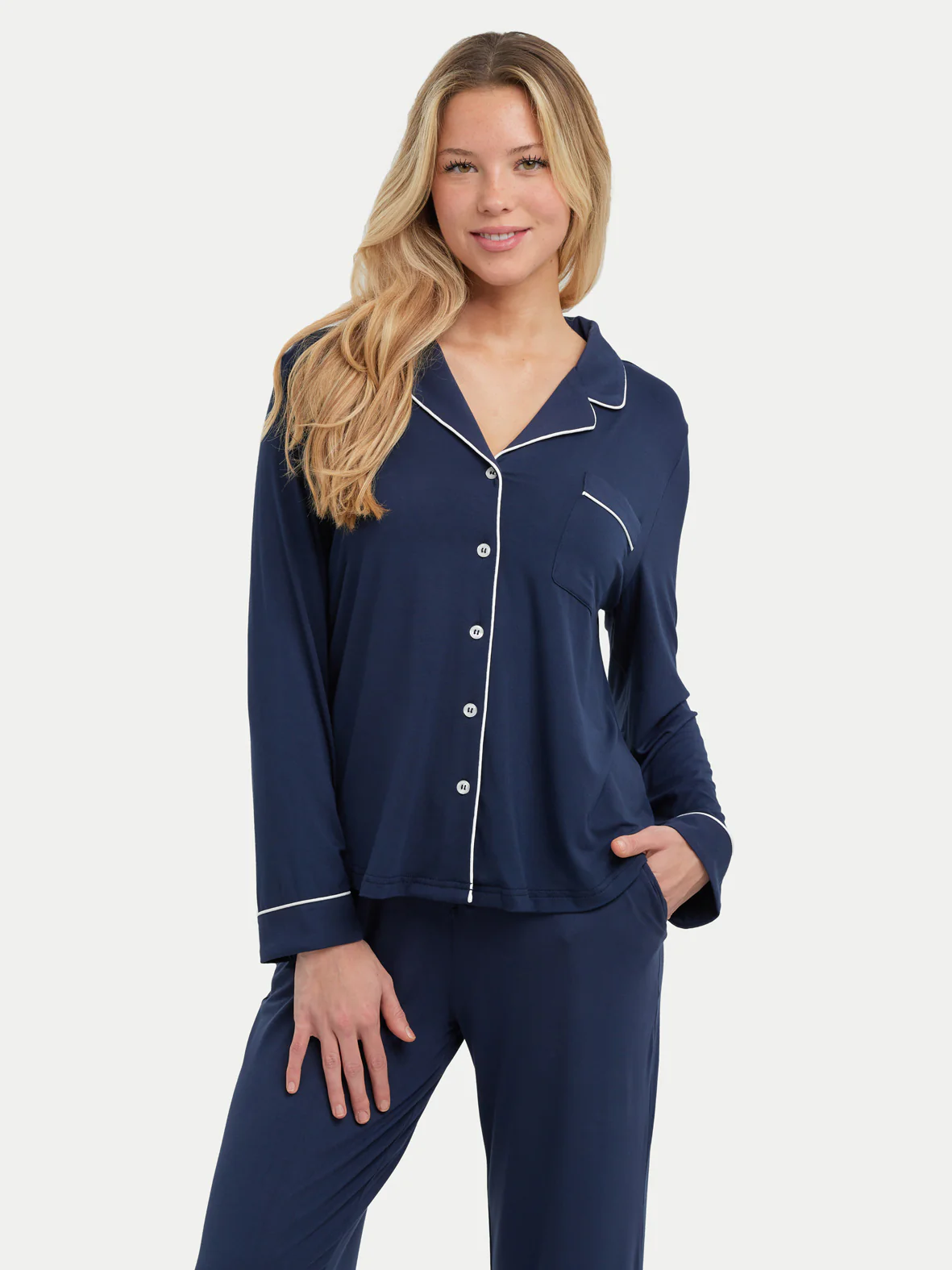 Long Sleeve Bamboo Pajama Set - Image 24