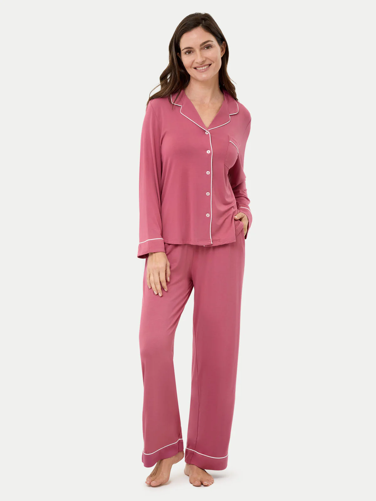 Long Sleeve Bamboo Pajama Set - Image 31