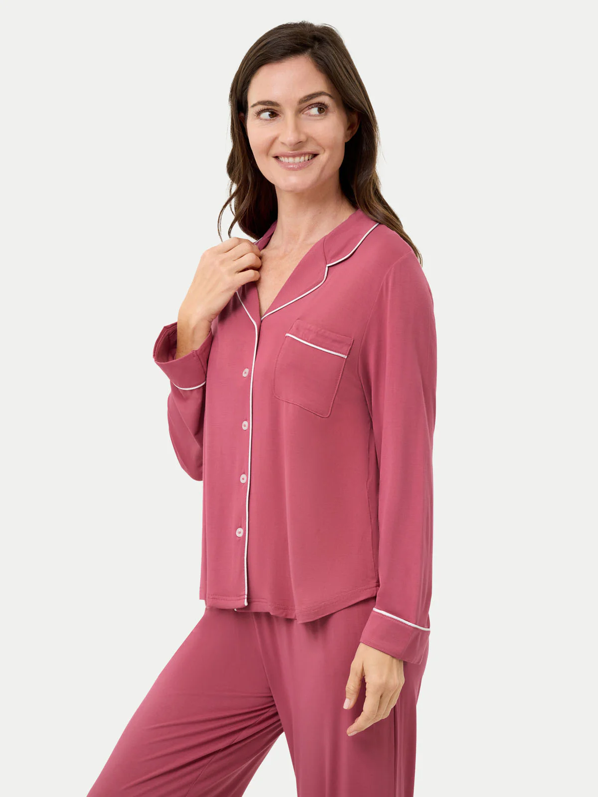 Long Sleeve Bamboo Pajama Set - Image 35