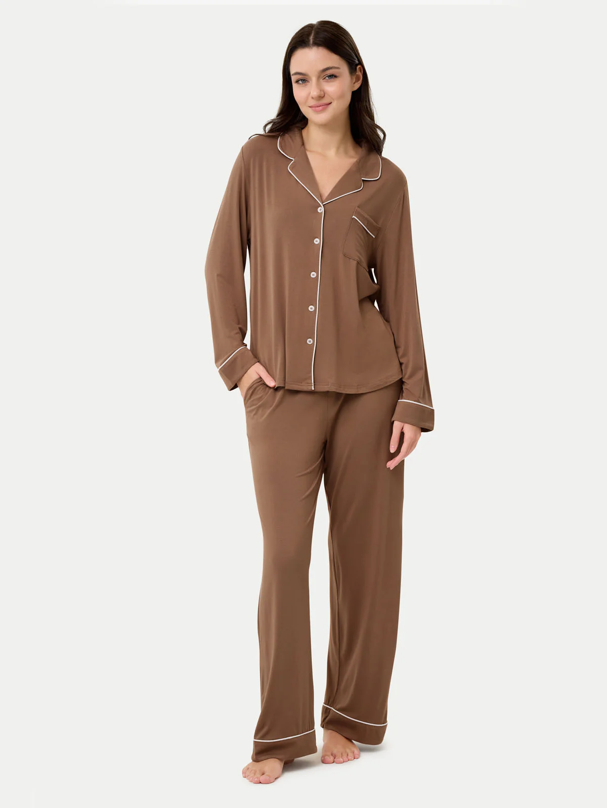 Long Sleeve Bamboo Pajama Set - Image 37
