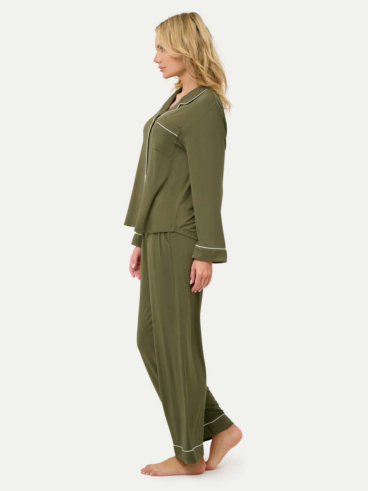 Long Sleeve Bamboo Pajama Set - Image 44