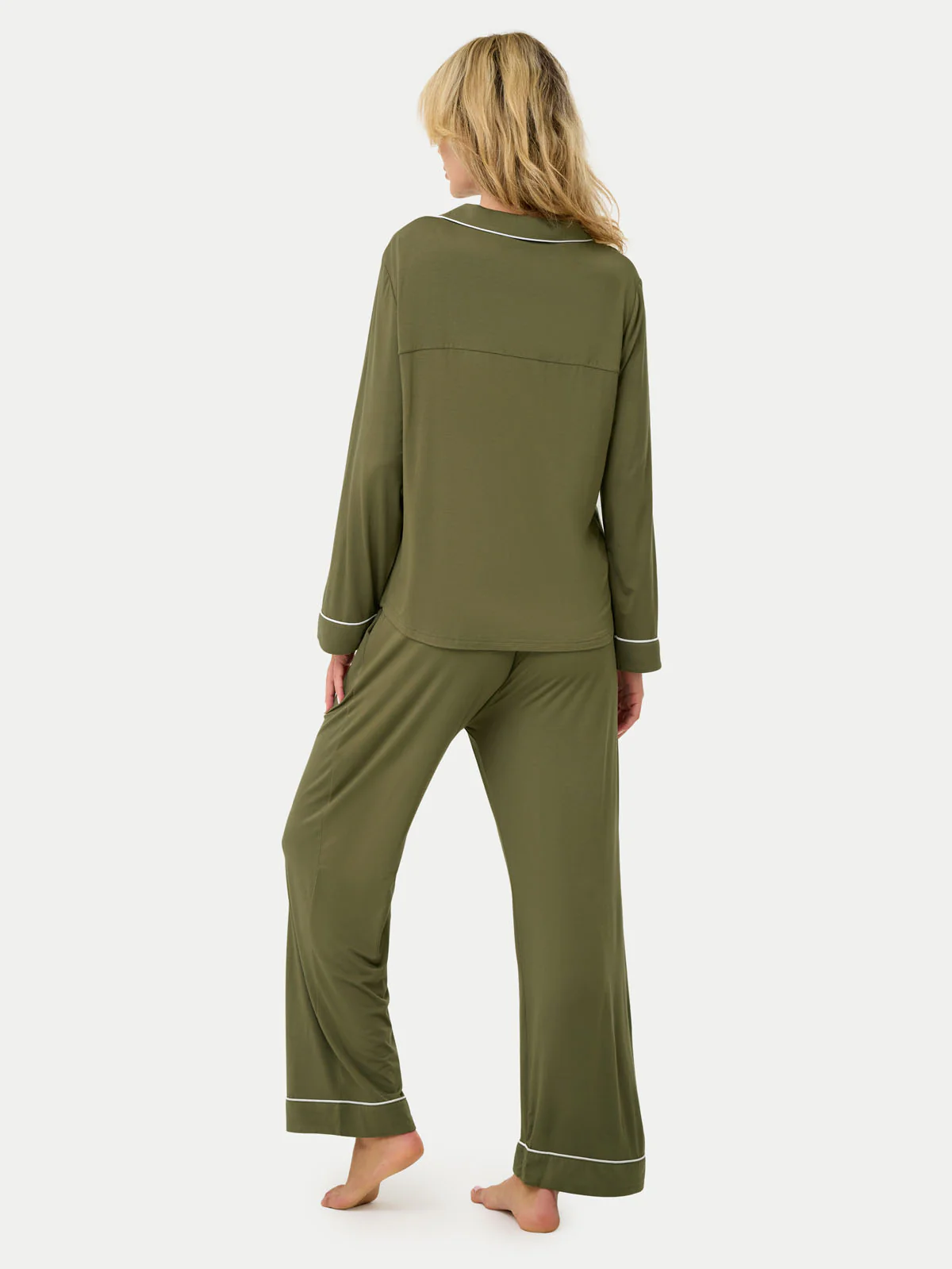 Long Sleeve Bamboo Pajama Set - Image 45
