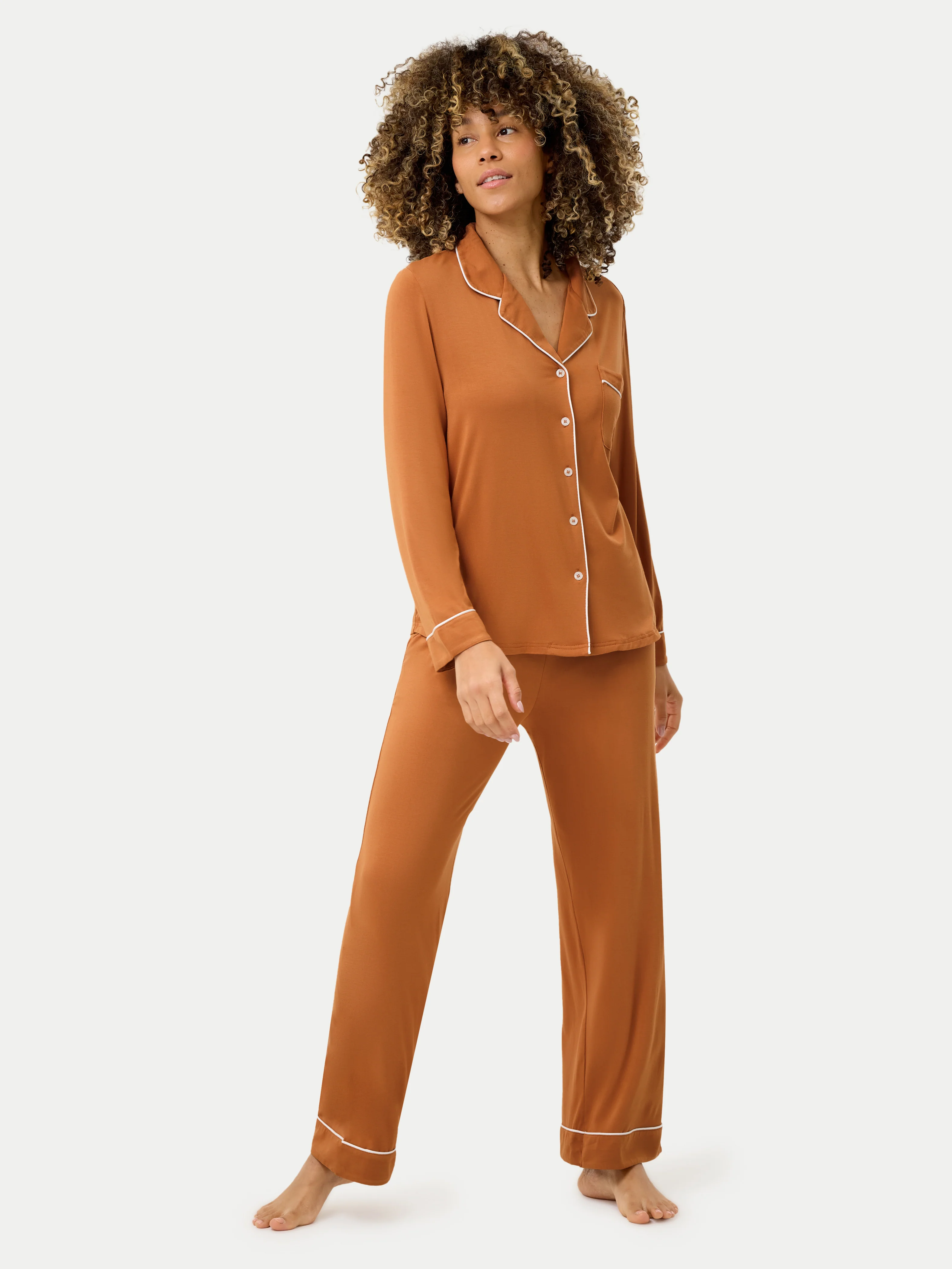 Long Sleeve Bamboo Pajama Set - Image 48