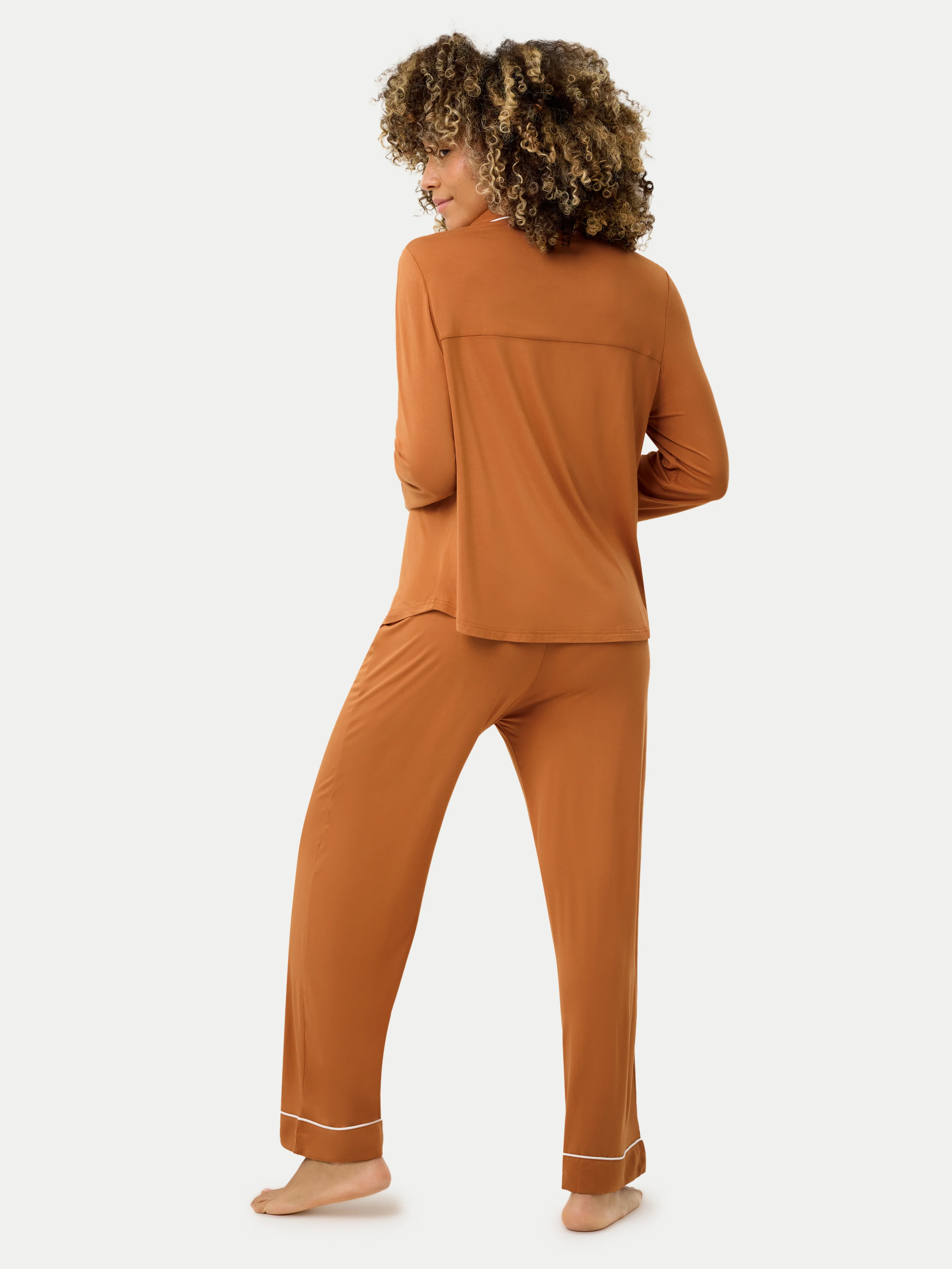 Long Sleeve Bamboo Pajama Set - Image 50