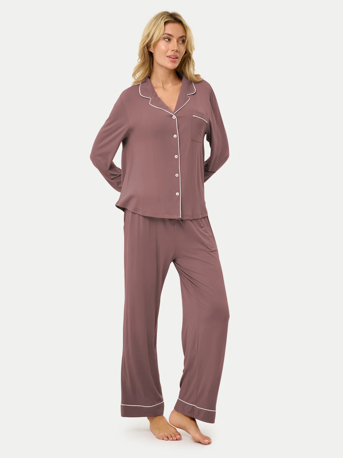Long Sleeve Bamboo Pajama Set - Image 60