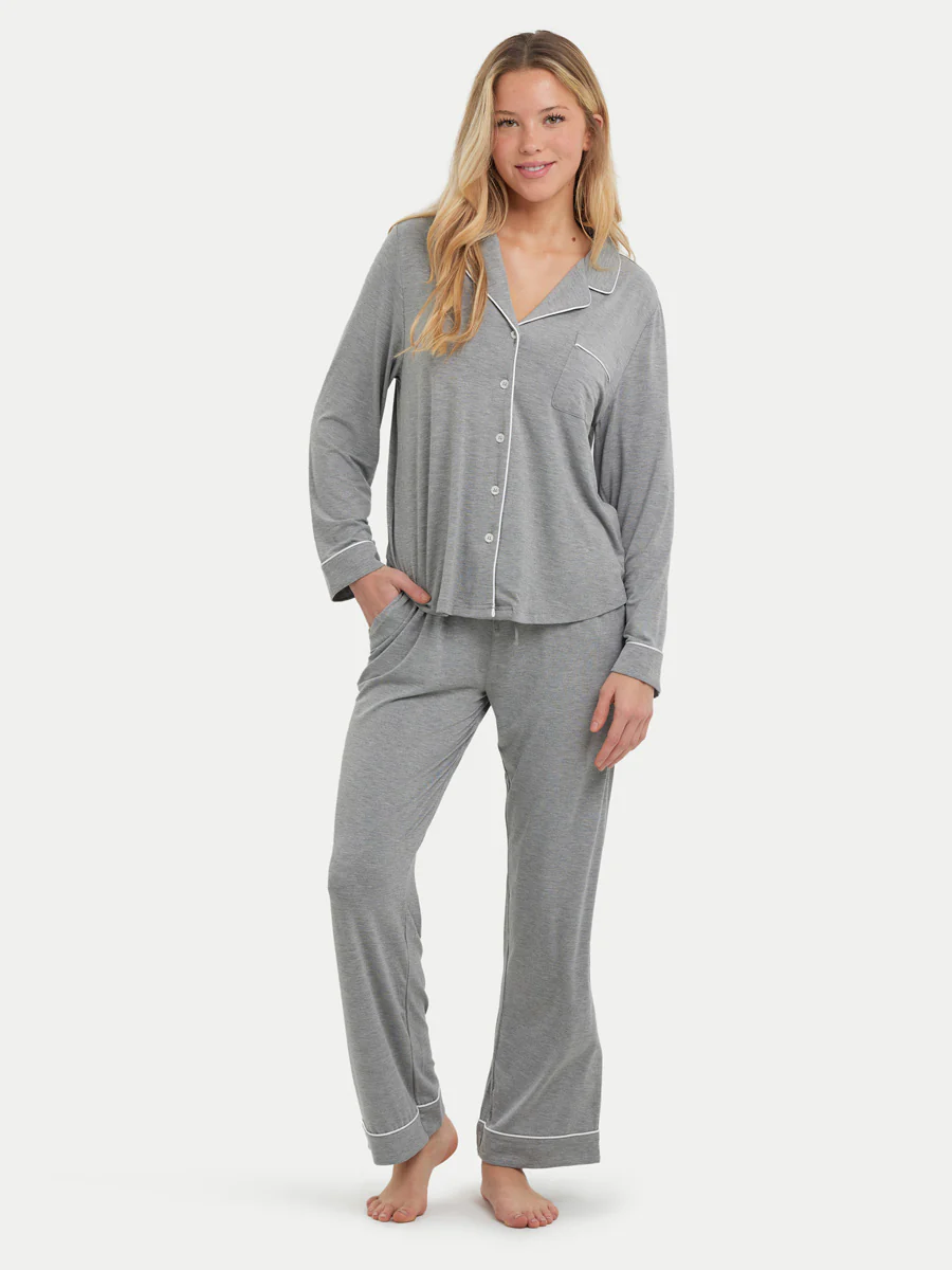 Long Sleeve Bamboo Pajama Set - Image 7