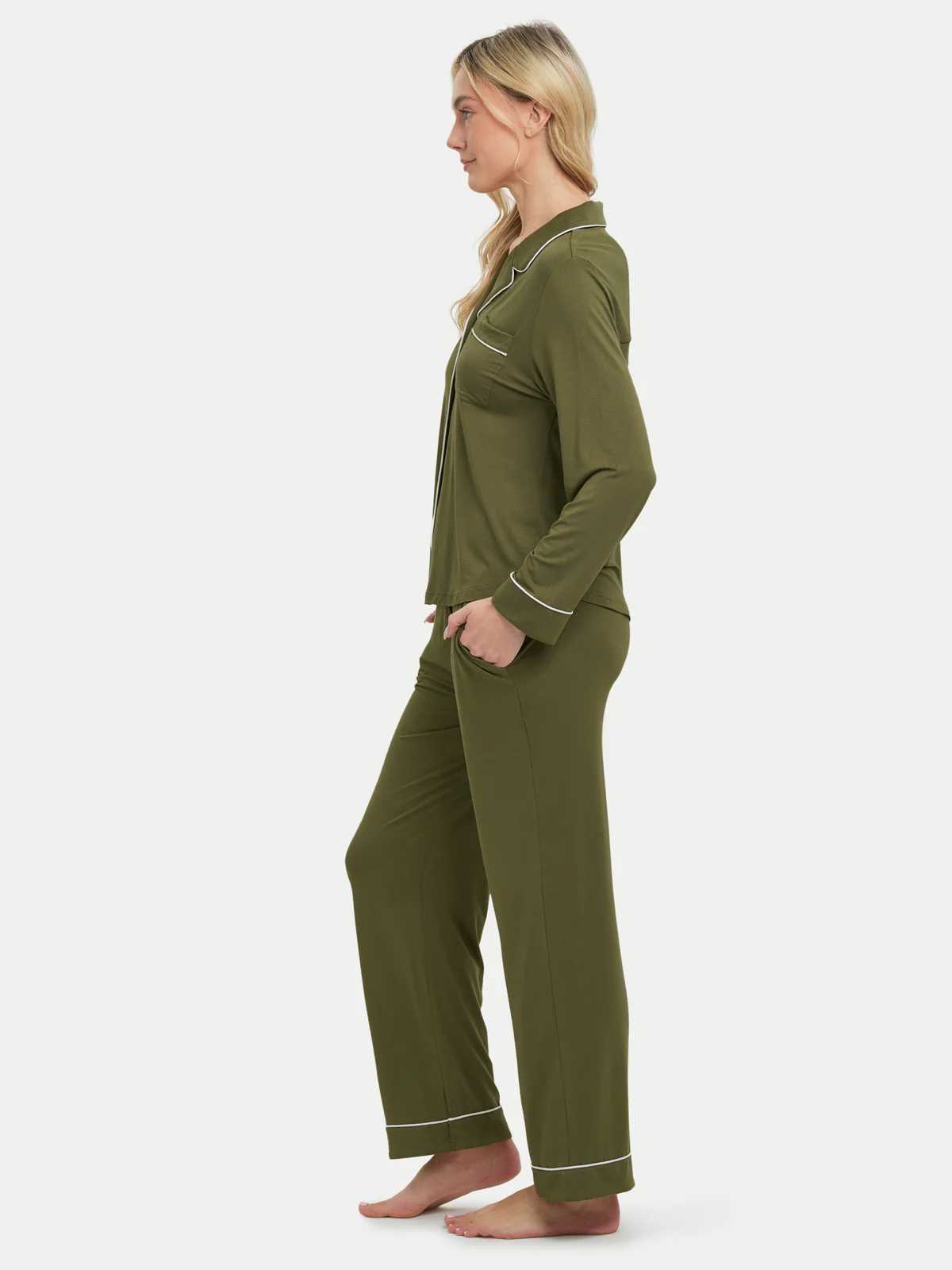 Long Sleeve Bamboo Pajama Set - Image 71