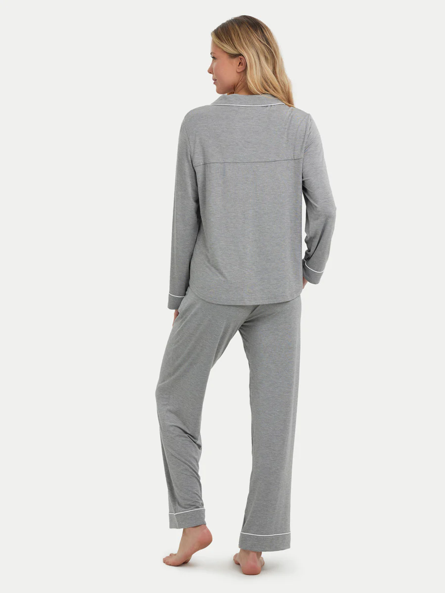 Long Sleeve Bamboo Pajama Set - Image 8