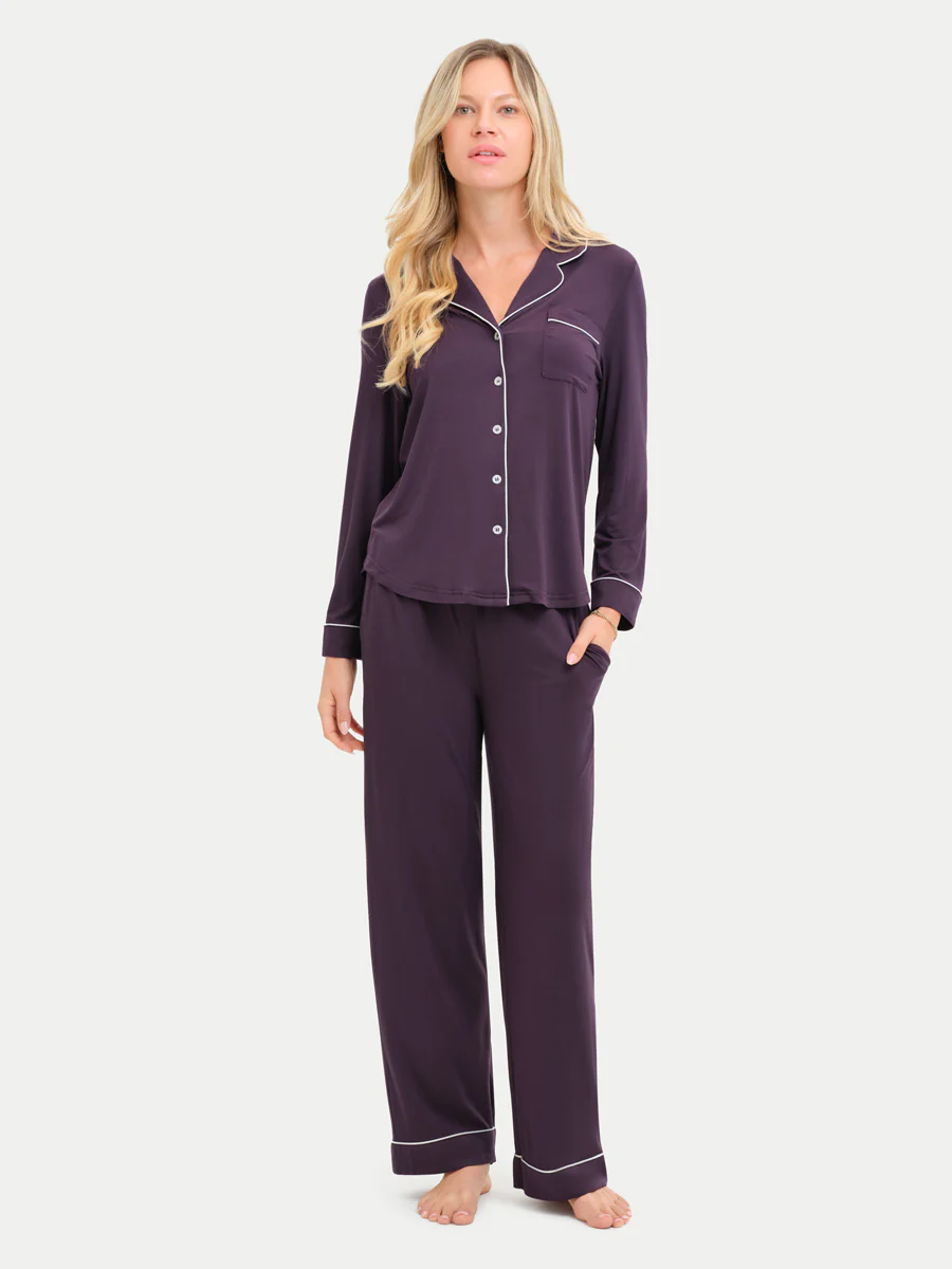 Long Sleeve Bamboo Pajama Set - Image 89