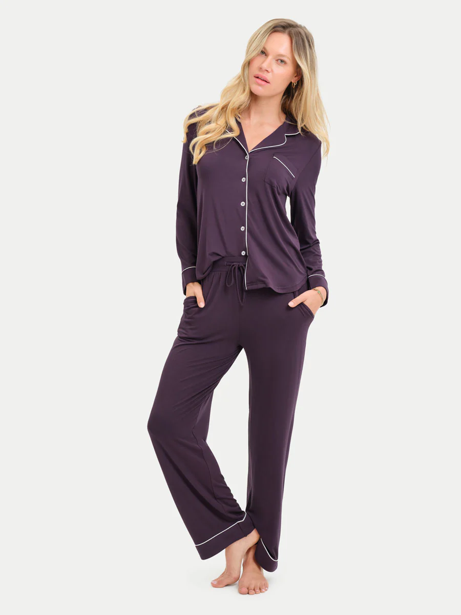 Long Sleeve Bamboo Pajama Set - Image 90