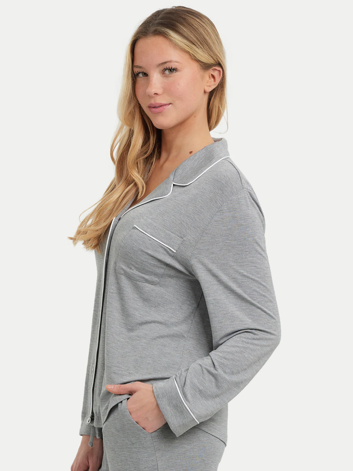 Long Sleeve Bamboo Pajama Shirt - Image 17