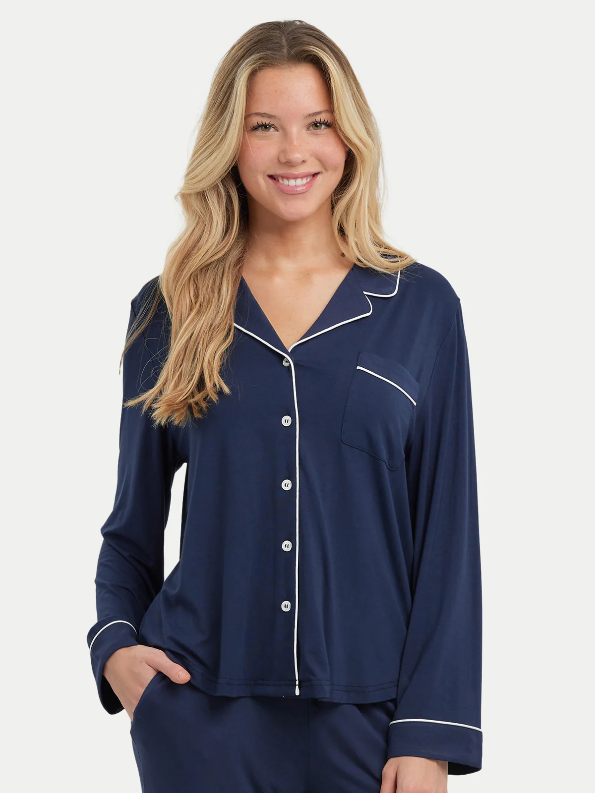 Long Sleeve Bamboo Pajama Shirt - Image 21