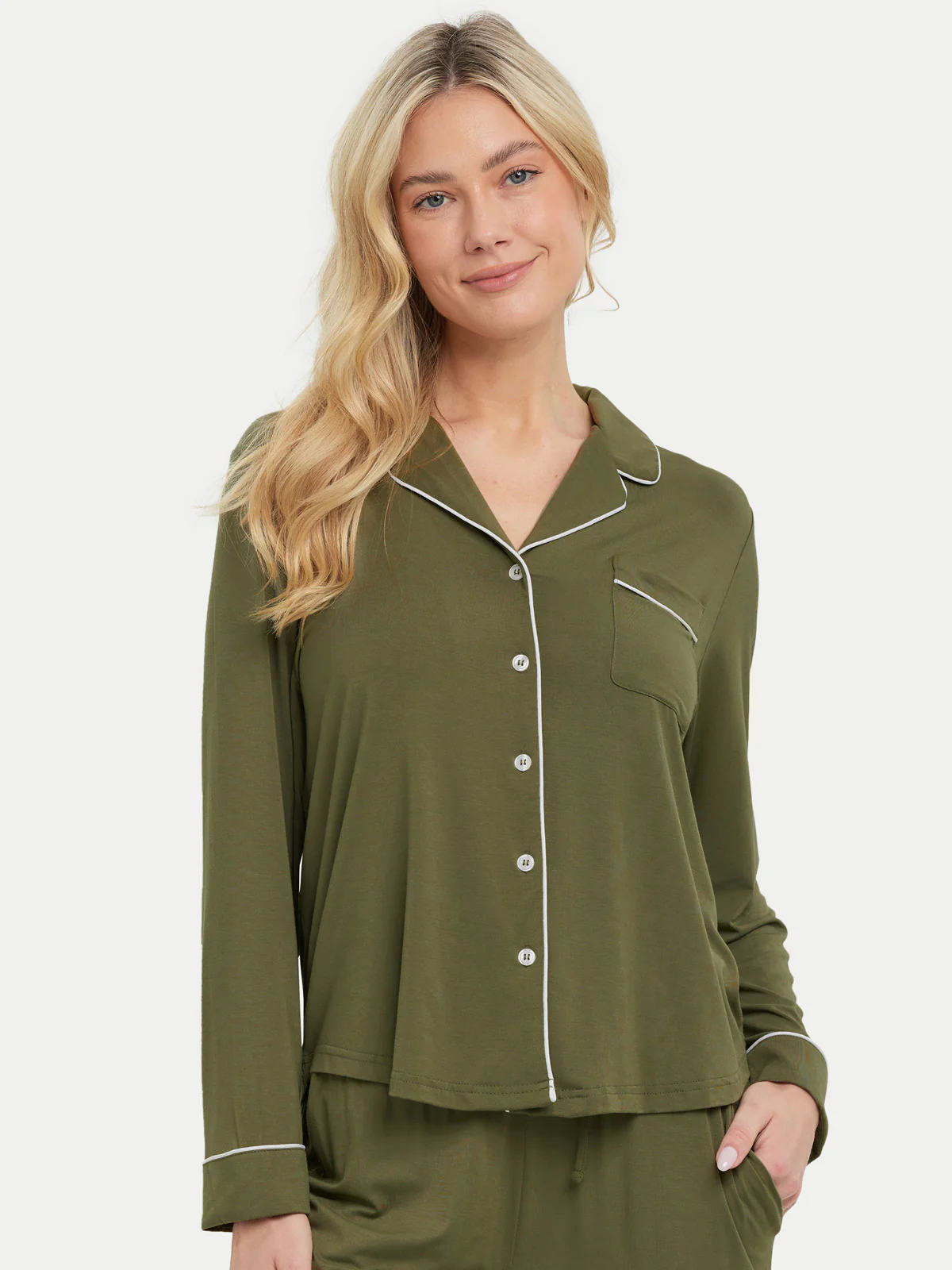 Long Sleeve Bamboo Pajama Shirt - Image 35