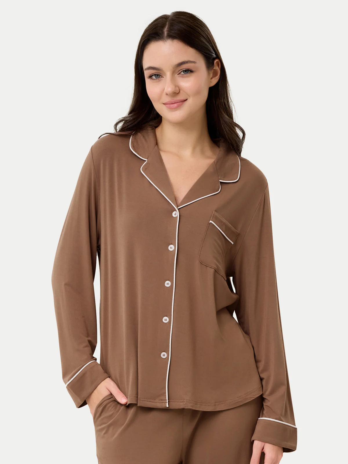 Long Sleeve Bamboo Pajama Shirt - Image 48