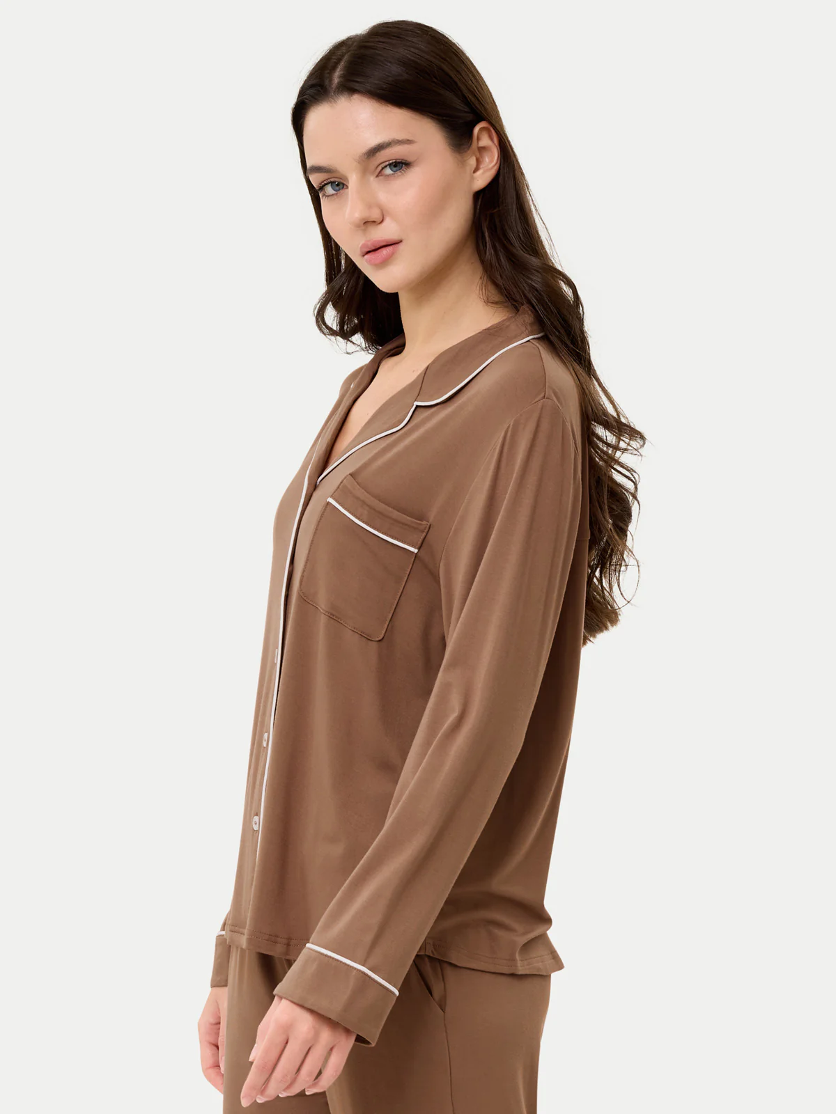 Long Sleeve Bamboo Pajama Shirt - Image 49