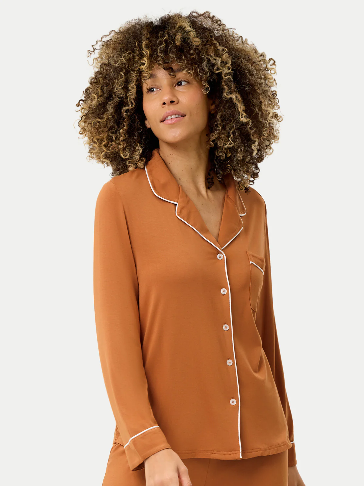 Long Sleeve Bamboo Pajama Shirt - Image 80