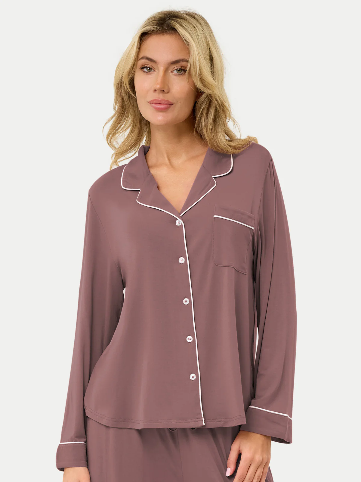 Long Sleeve Bamboo Pajama Shirt - Image 91