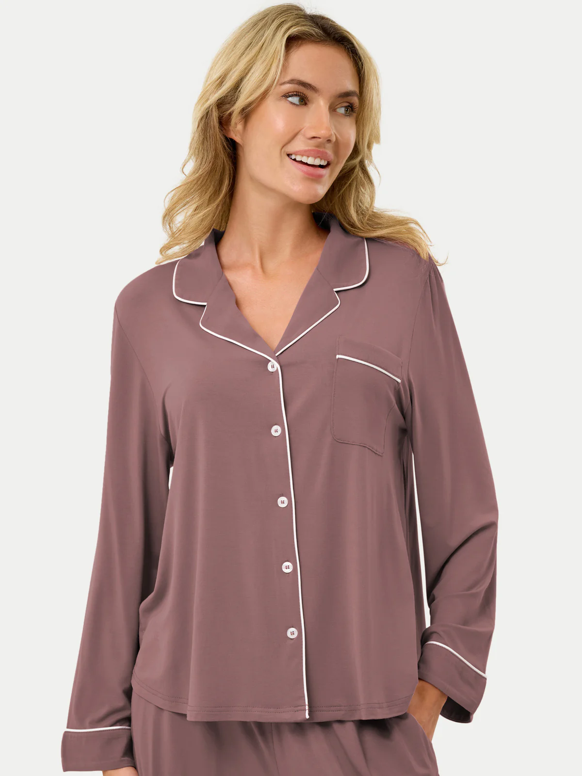 Long Sleeve Bamboo Pajama Shirt - Image 94