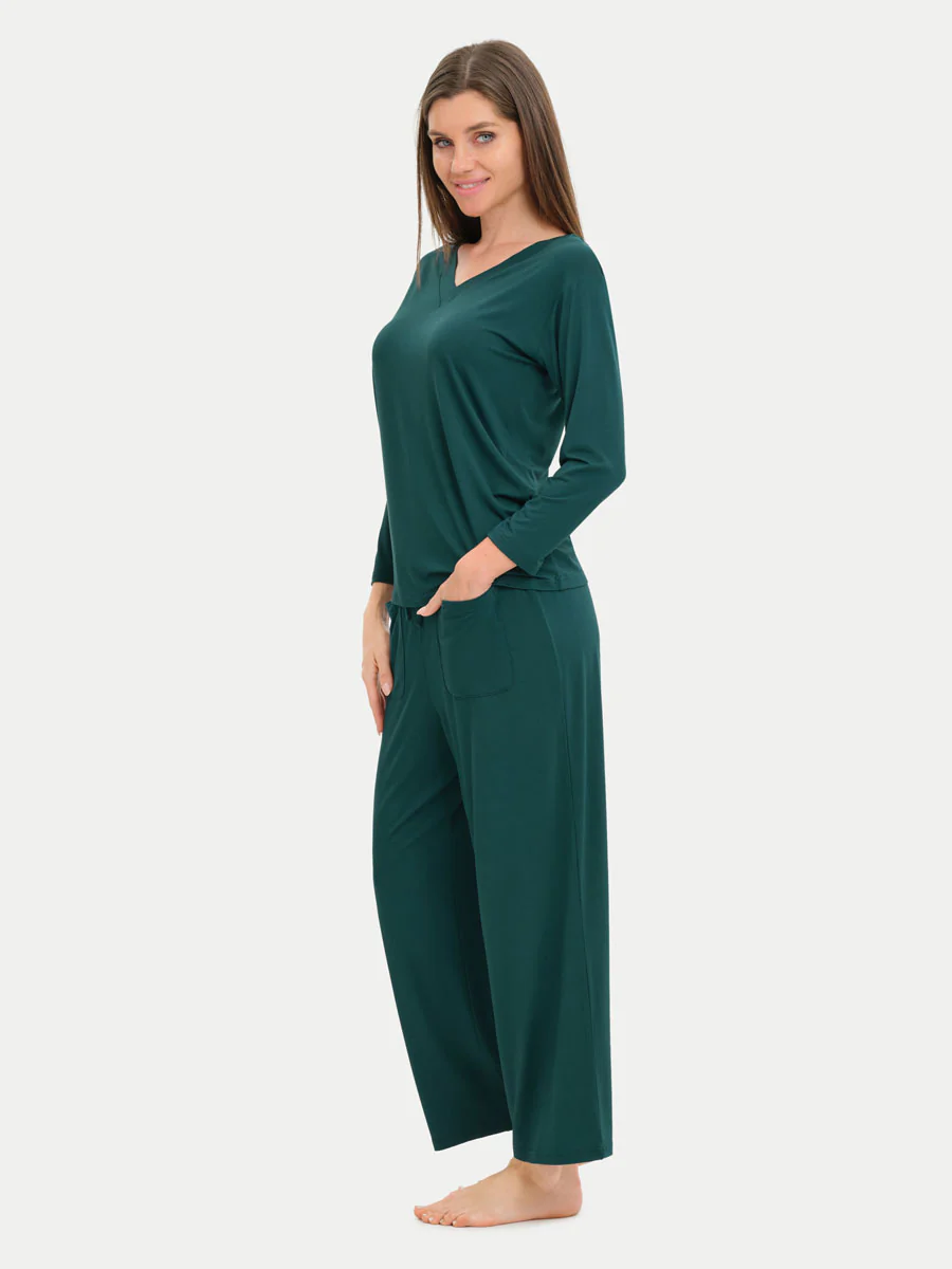 Long Sleeve Bamboo Slouchy PJs Set - Image 102