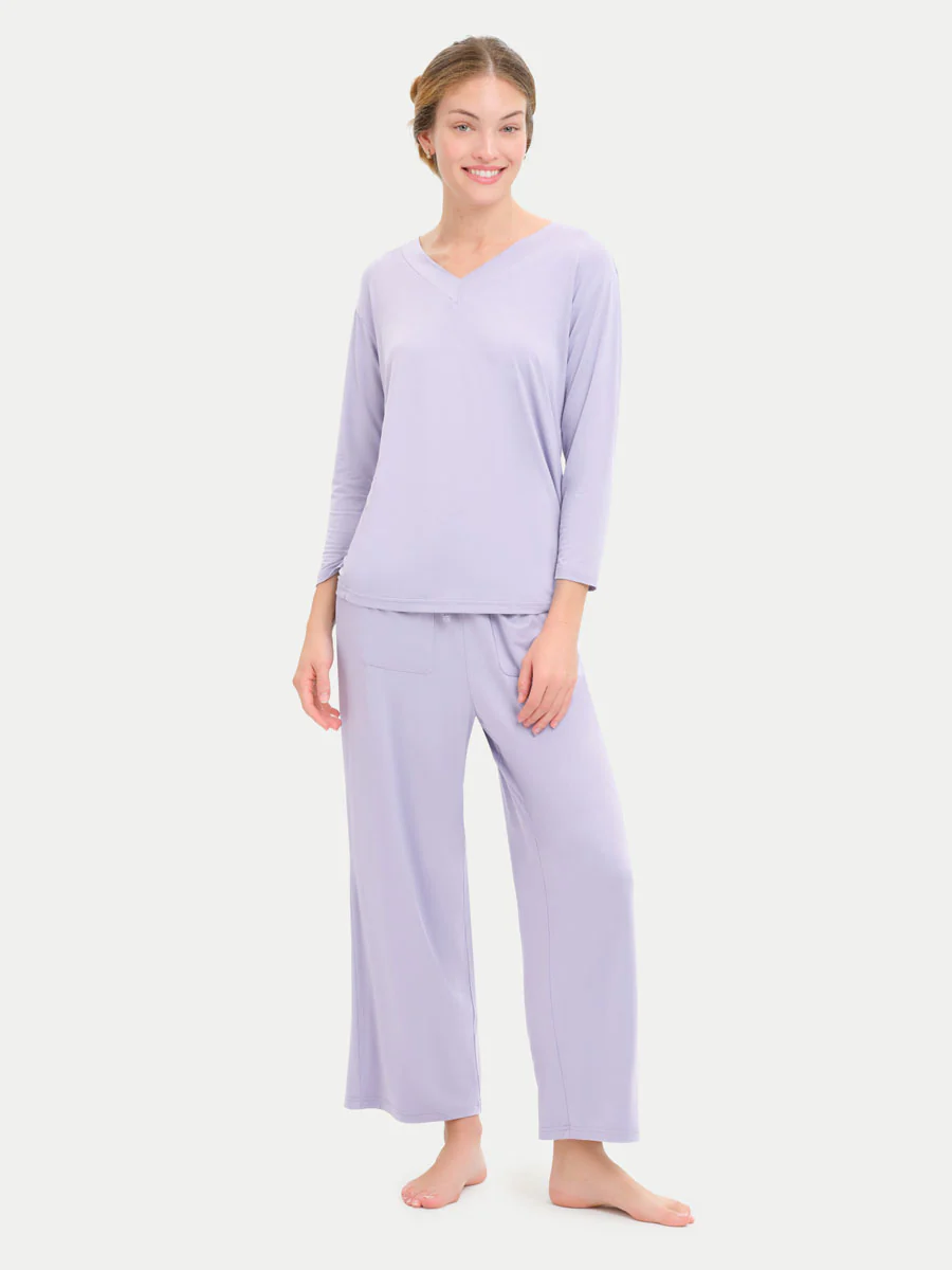 Long Sleeve Bamboo Slouchy PJs Set - Image 84