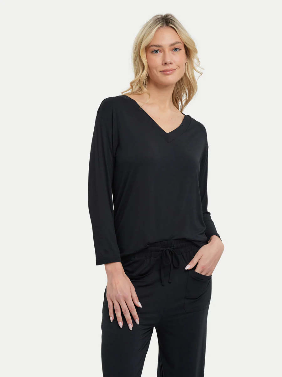 Long Sleeve Bamboo Slouchy PJs Set - Image 9