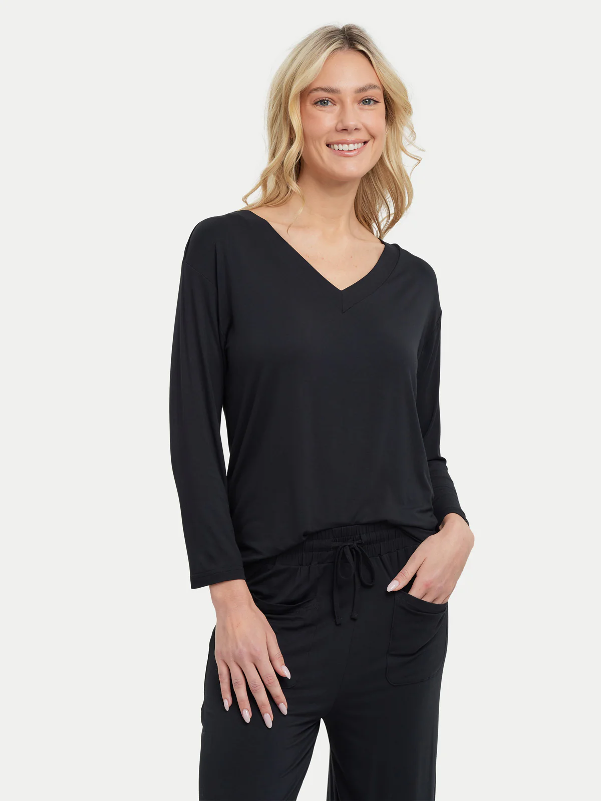 Long Sleeve Bamboo Slouchy PJs Top - Image 12