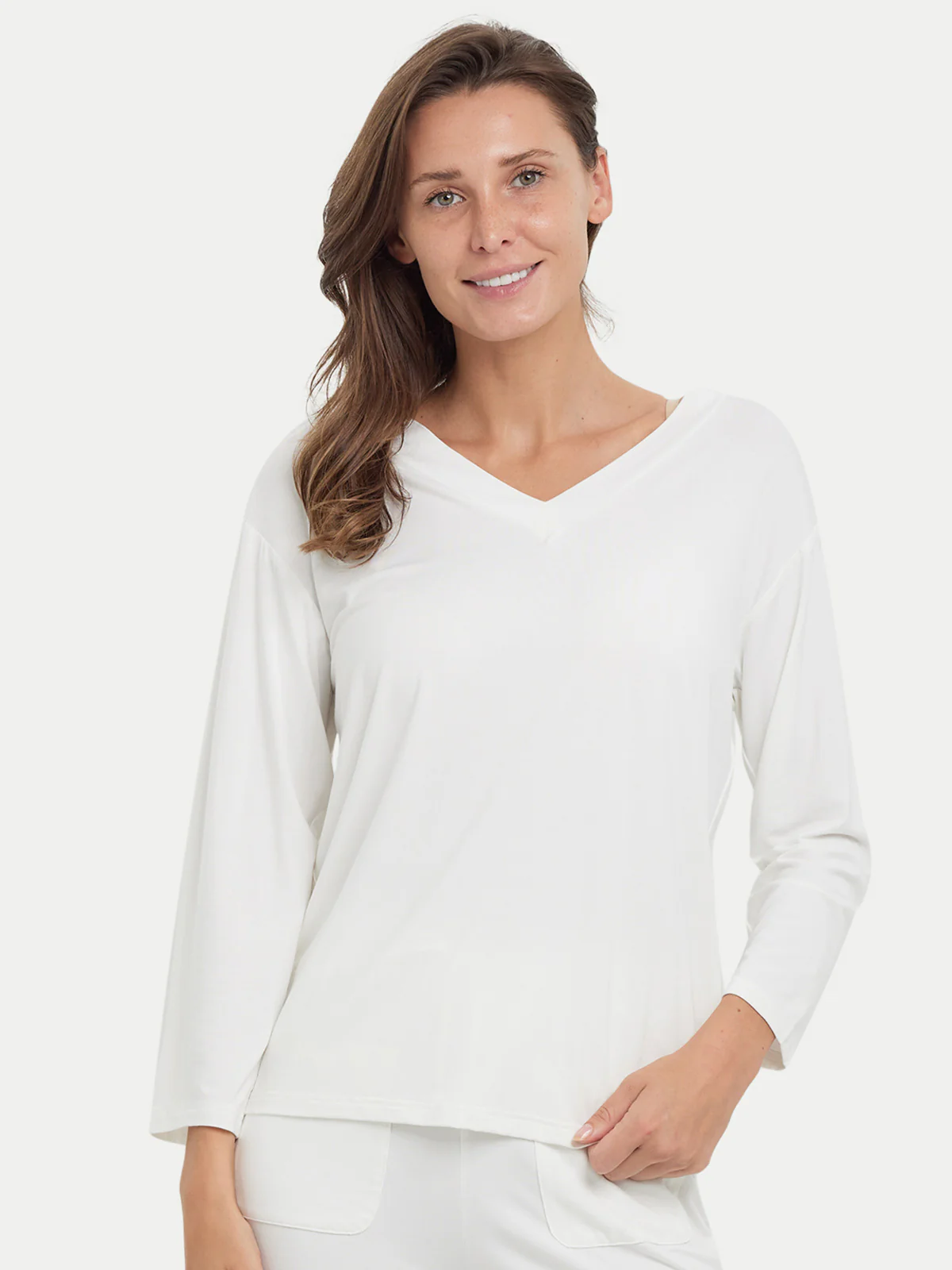 Long Sleeve Bamboo Slouchy PJs Top - Image 26