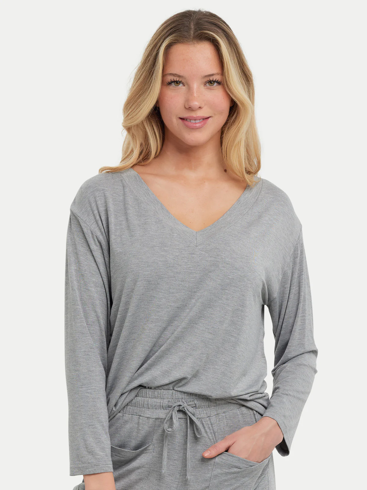 Long Sleeve Bamboo Slouchy PJs Top - Image 4