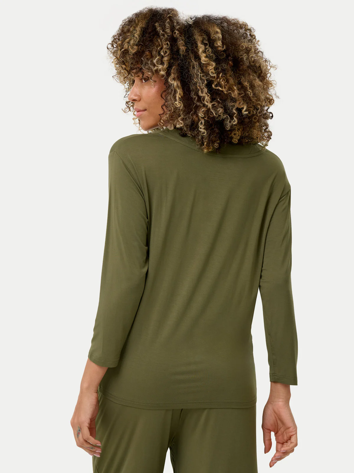 Long Sleeve Bamboo Slouchy PJs Top - Image 51