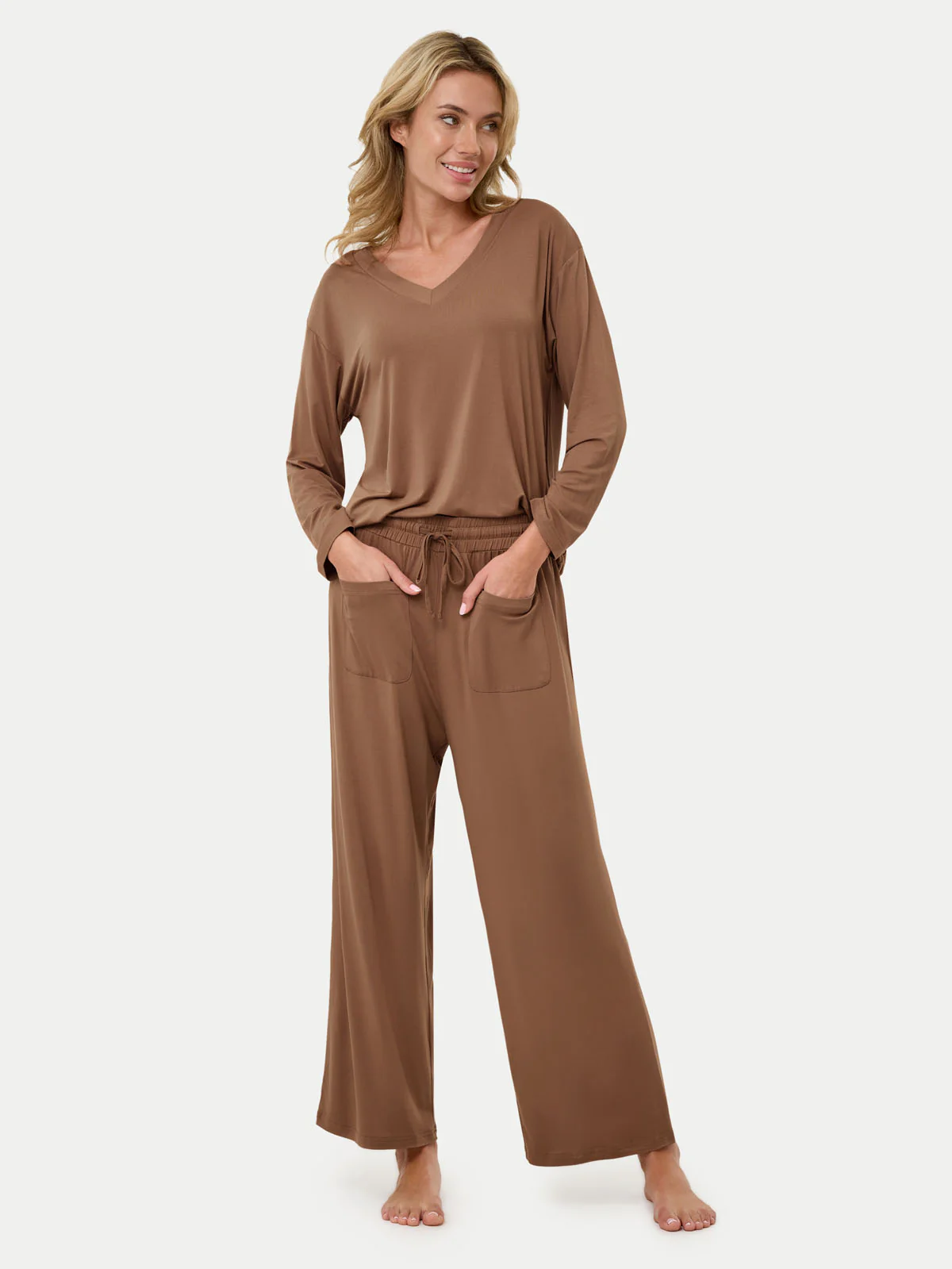 Long Sleeve Bamboo Slouchy PJs Set - Image 44