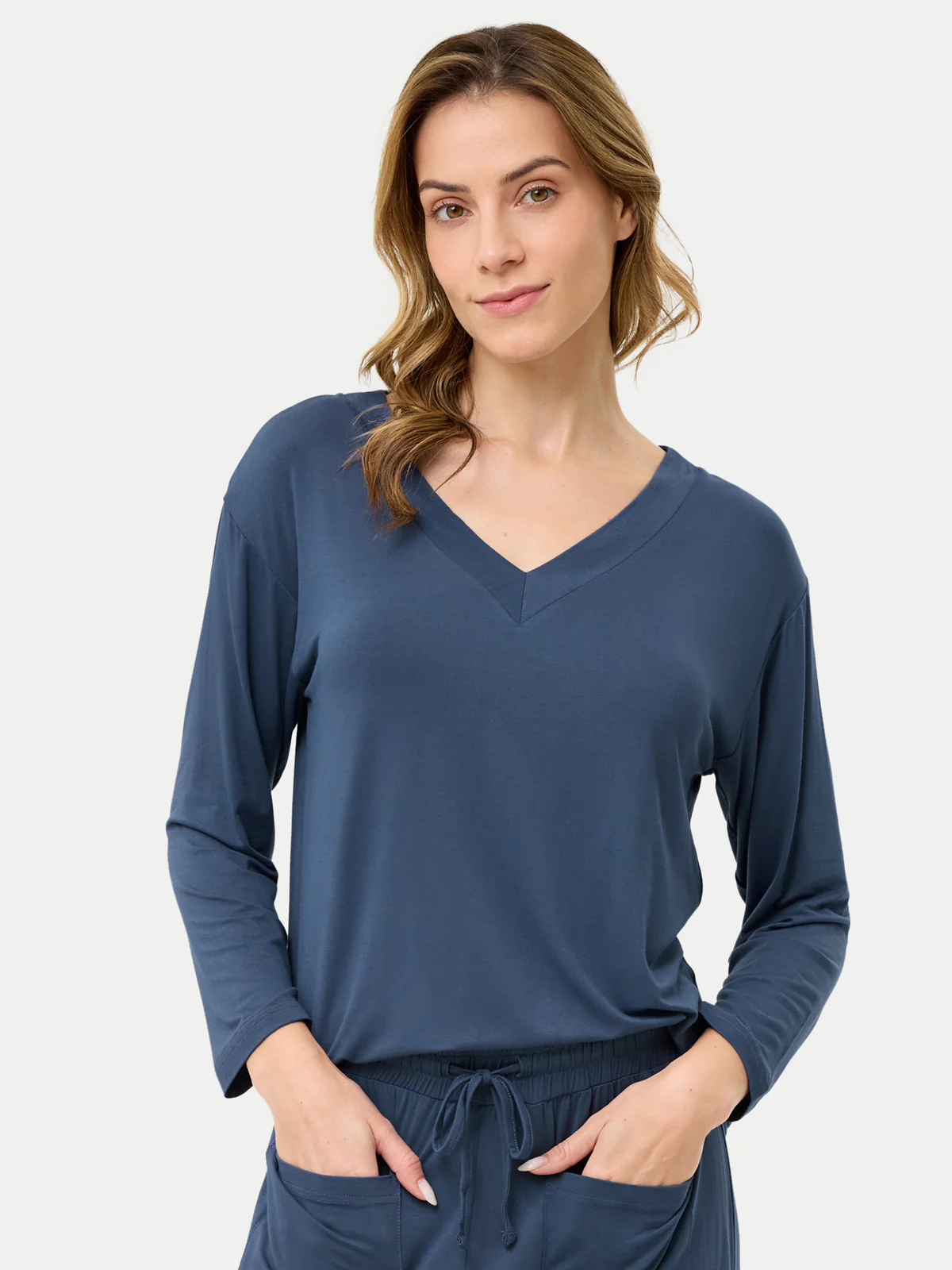 Long Sleeve Bamboo Slouchy PJs Top - Image 66