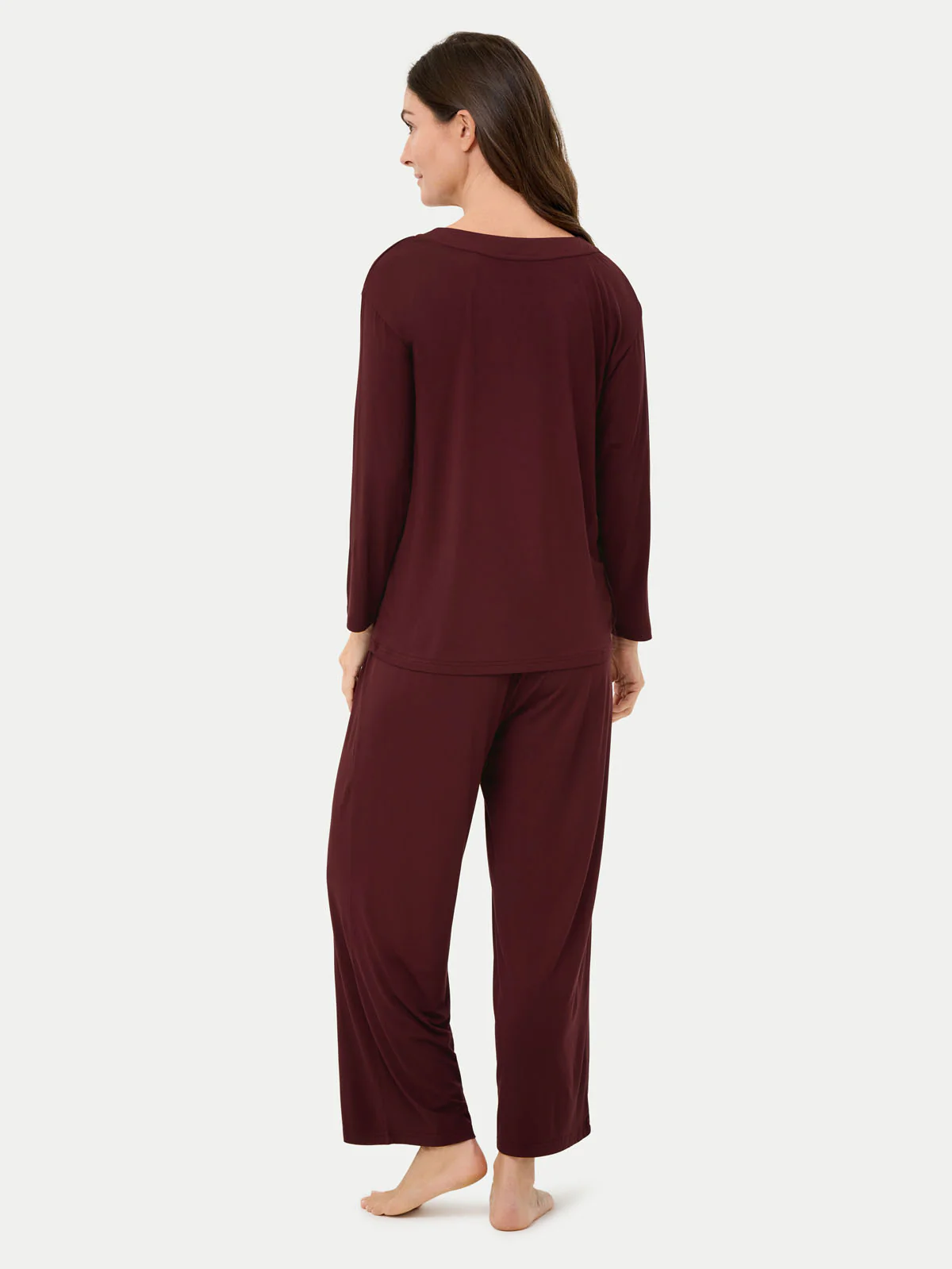 Long Sleeve Bamboo Slouchy PJs Set - Image 58