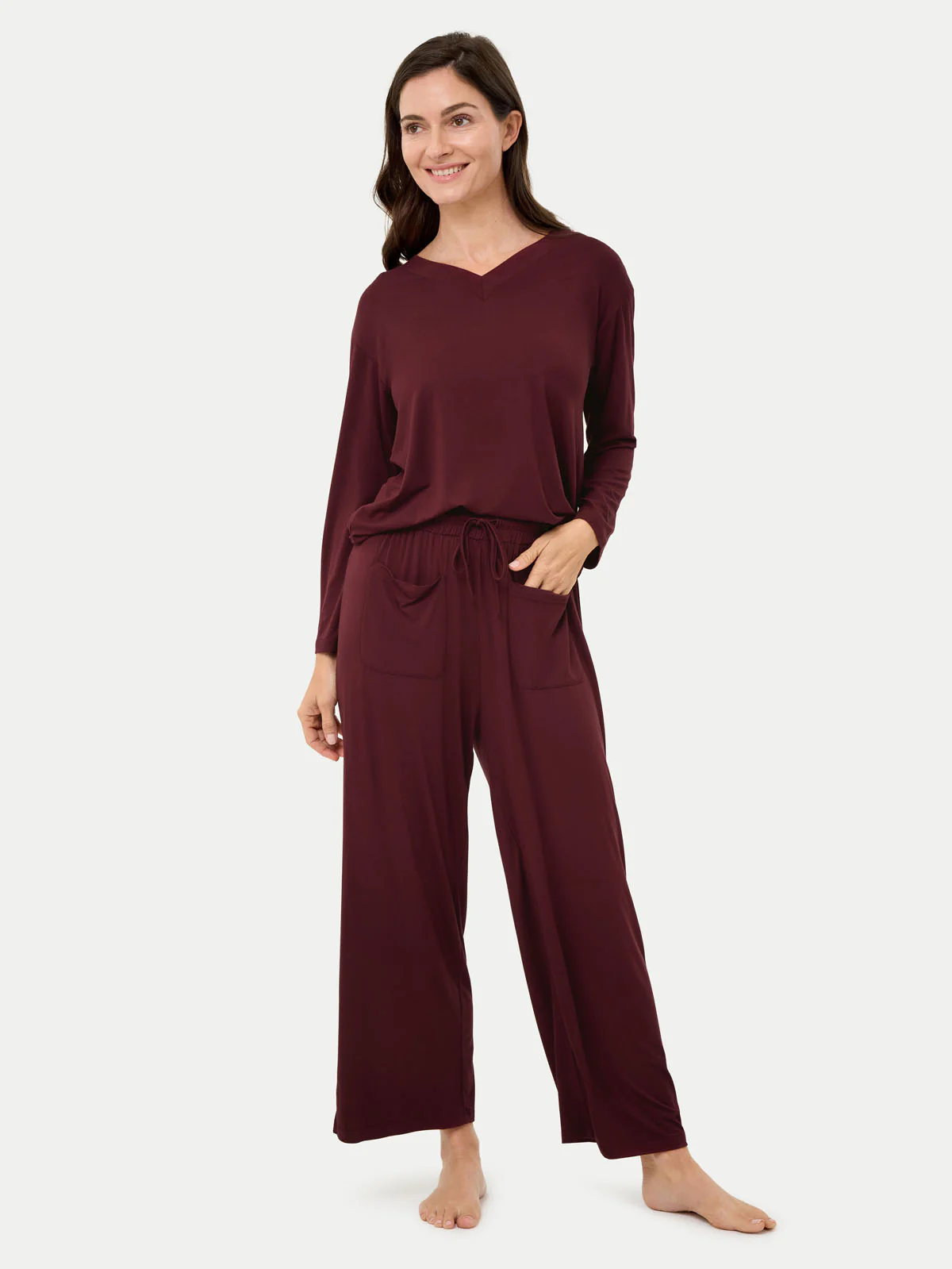 Long Sleeve Bamboo Slouchy PJs Set - Image 59