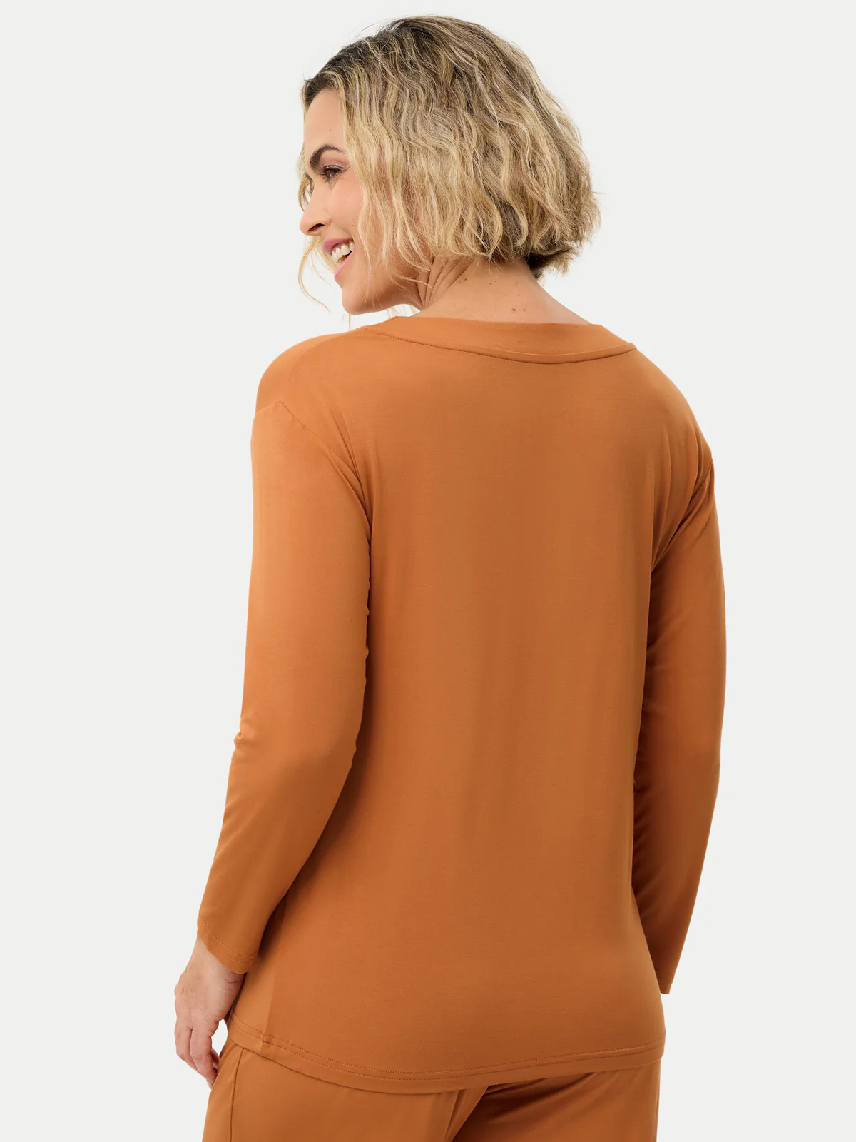 Long Sleeve Bamboo Slouchy PJs Top - Image 81