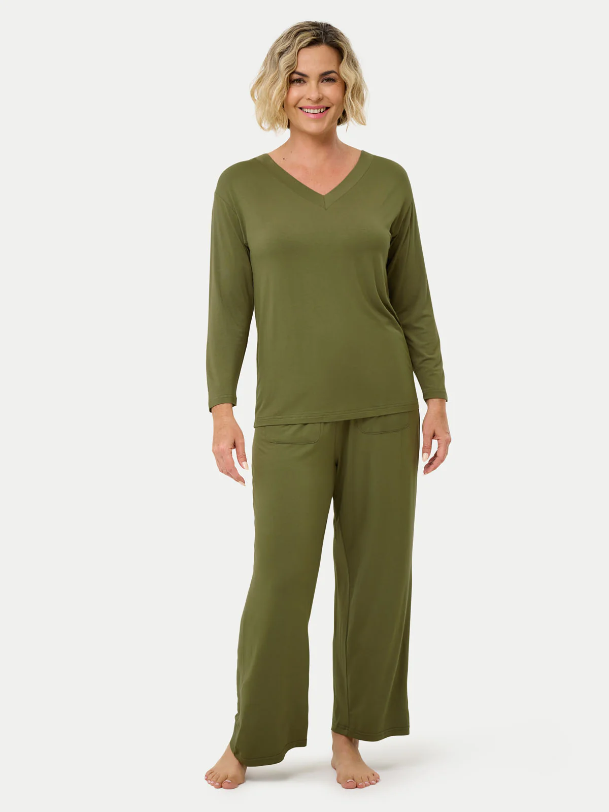 Long Sleeve Bamboo Slouchy PJs Set - Image 66