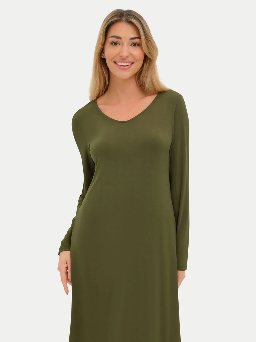 Long Sleeve Long Bamboo Sleepshirt - Image 13