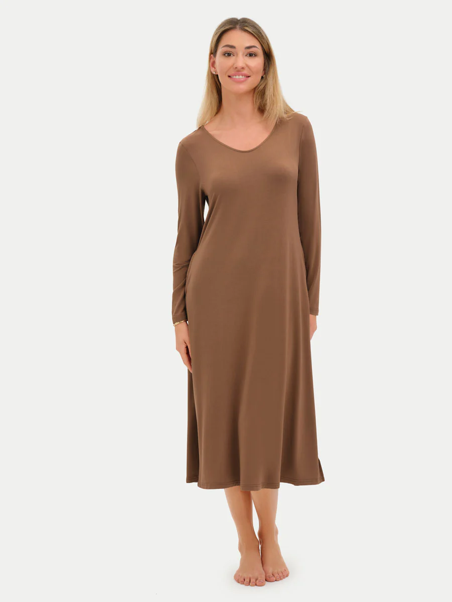 Long Sleeve Long Bamboo Sleepshirt - Image 14