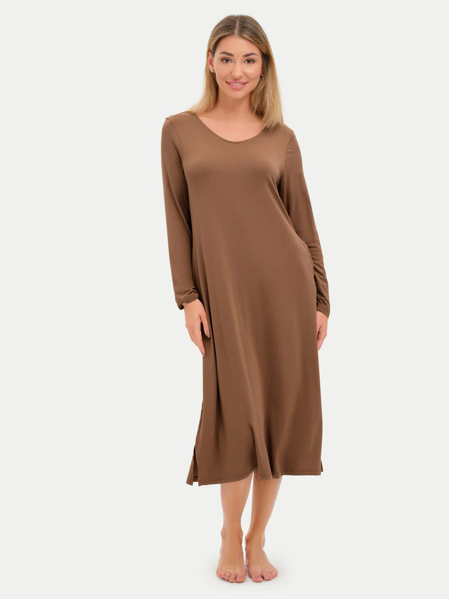 Long Sleeve Long Bamboo Sleepshirt - Image 16