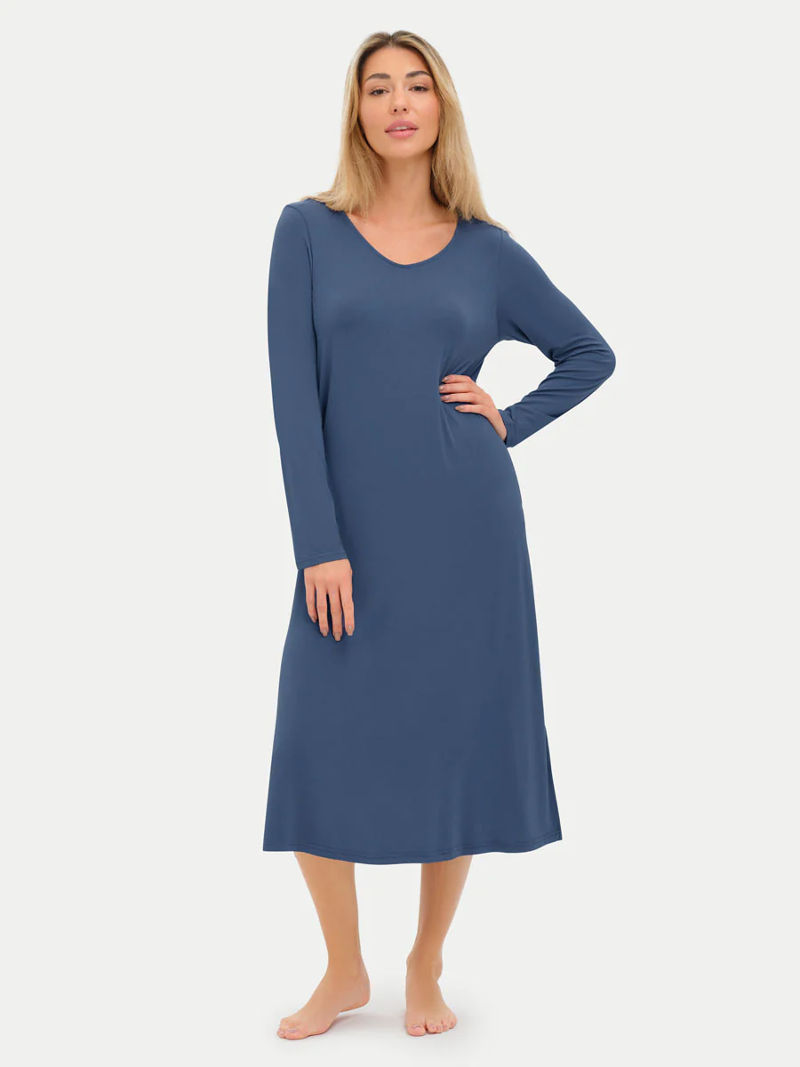 Long Sleeve Long Bamboo Sleepshirt - Image 27