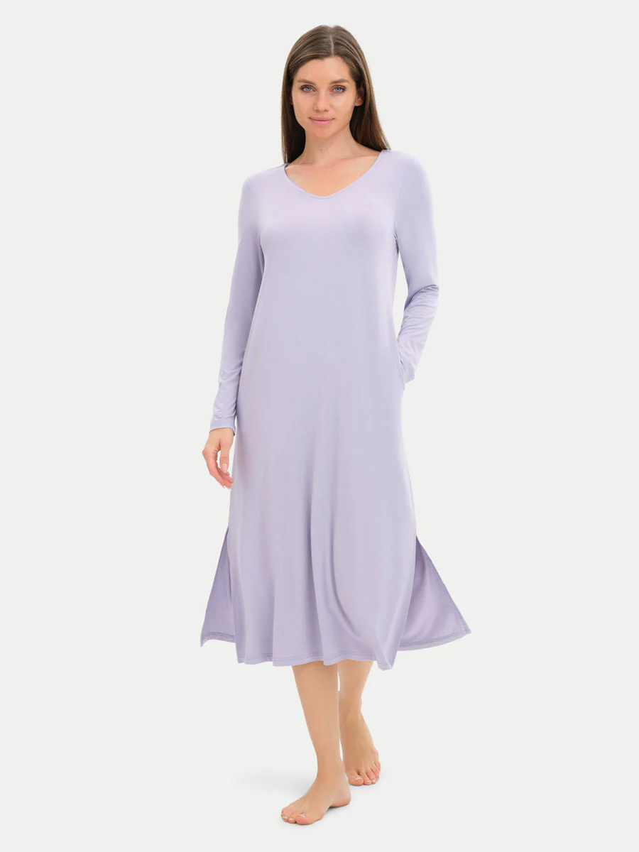 Long Sleeve Long Bamboo Sleepshirt - Image 70
