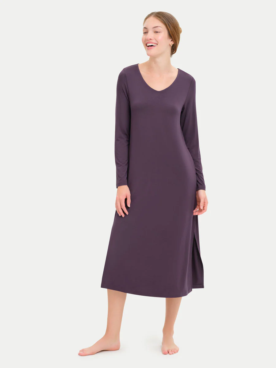 Long Sleeve Long Bamboo Sleepshirt - Image 72