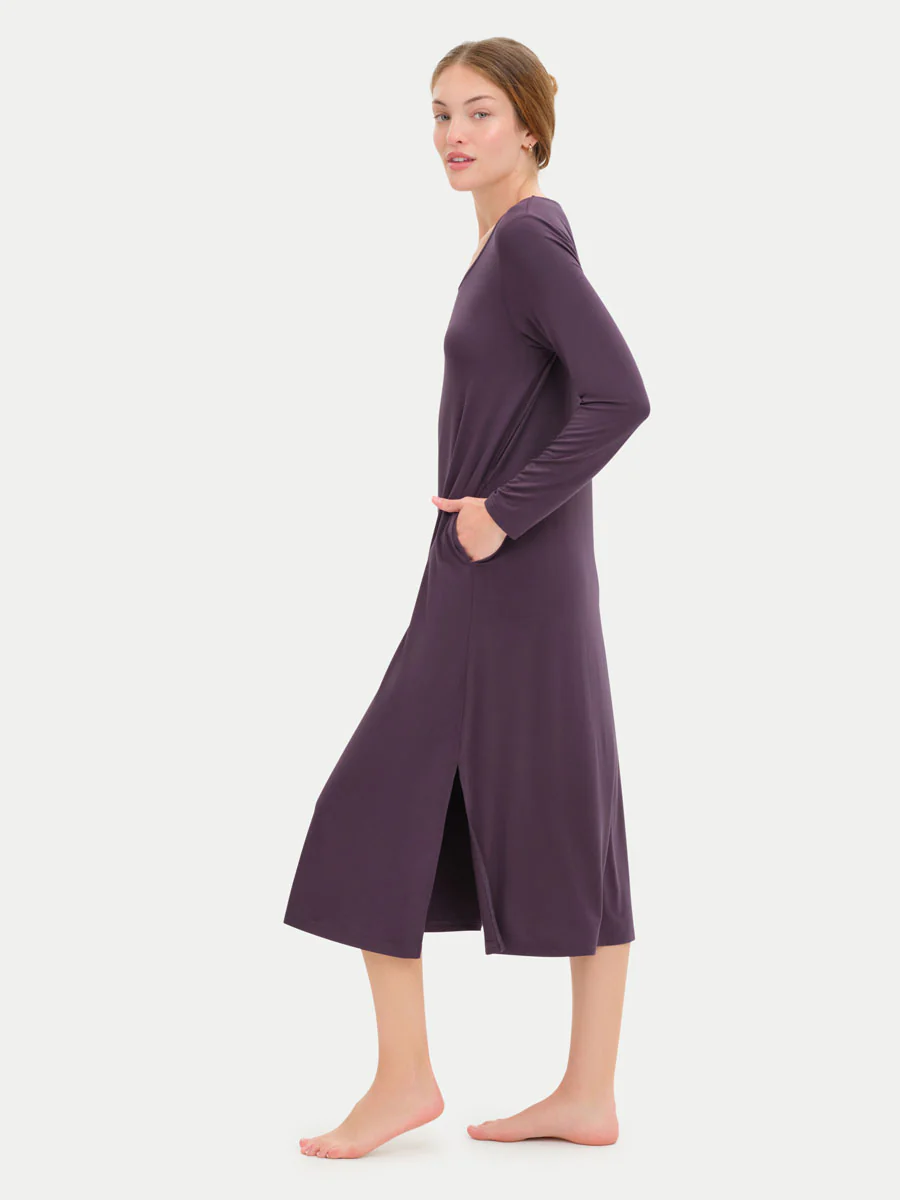 Long Sleeve Long Bamboo Sleepshirt - Image 73