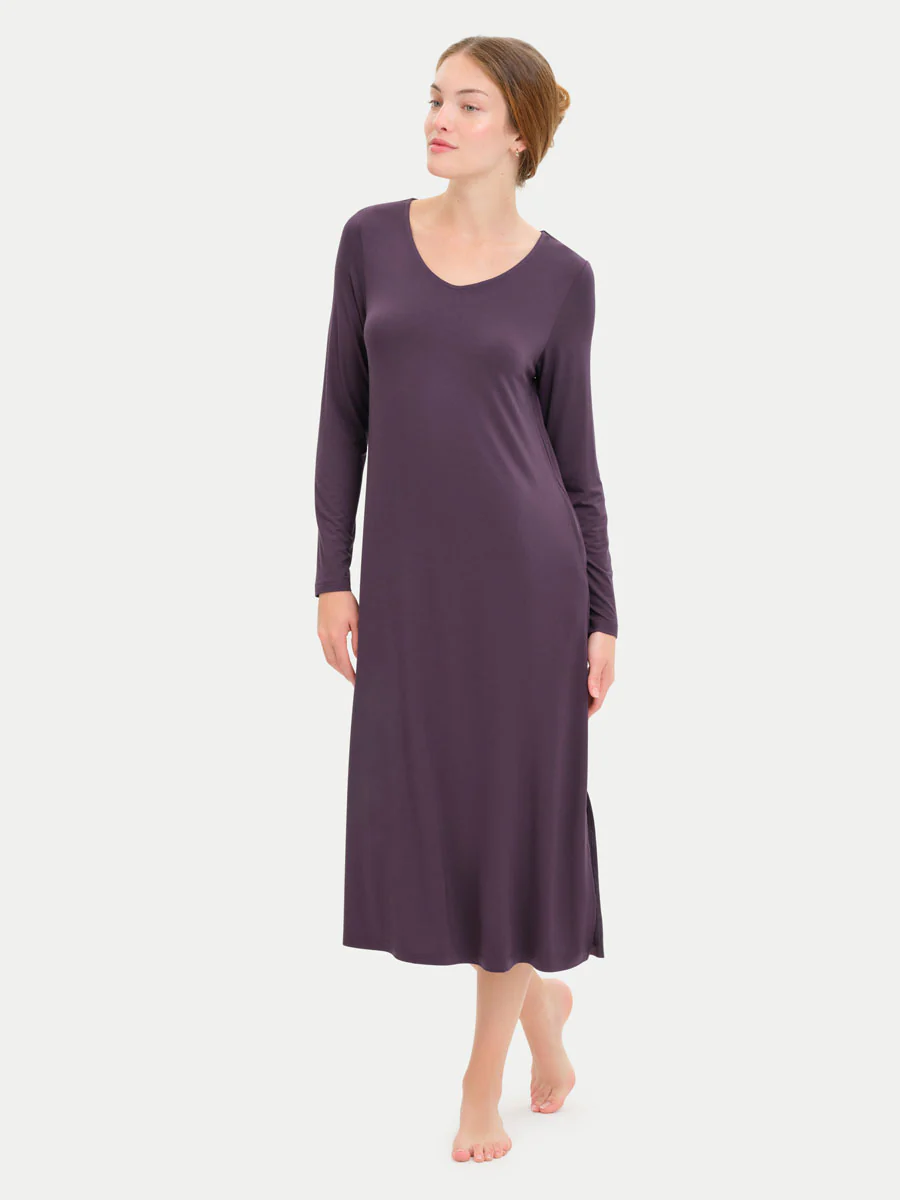 Long Sleeve Long Bamboo Sleepshirt - Image 74