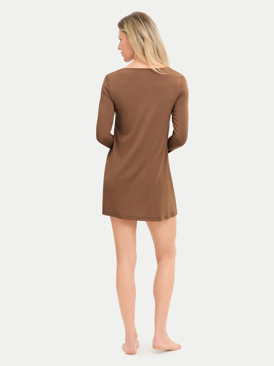 Long Sleeve Short Bamboo Sleepshirt - Image 21