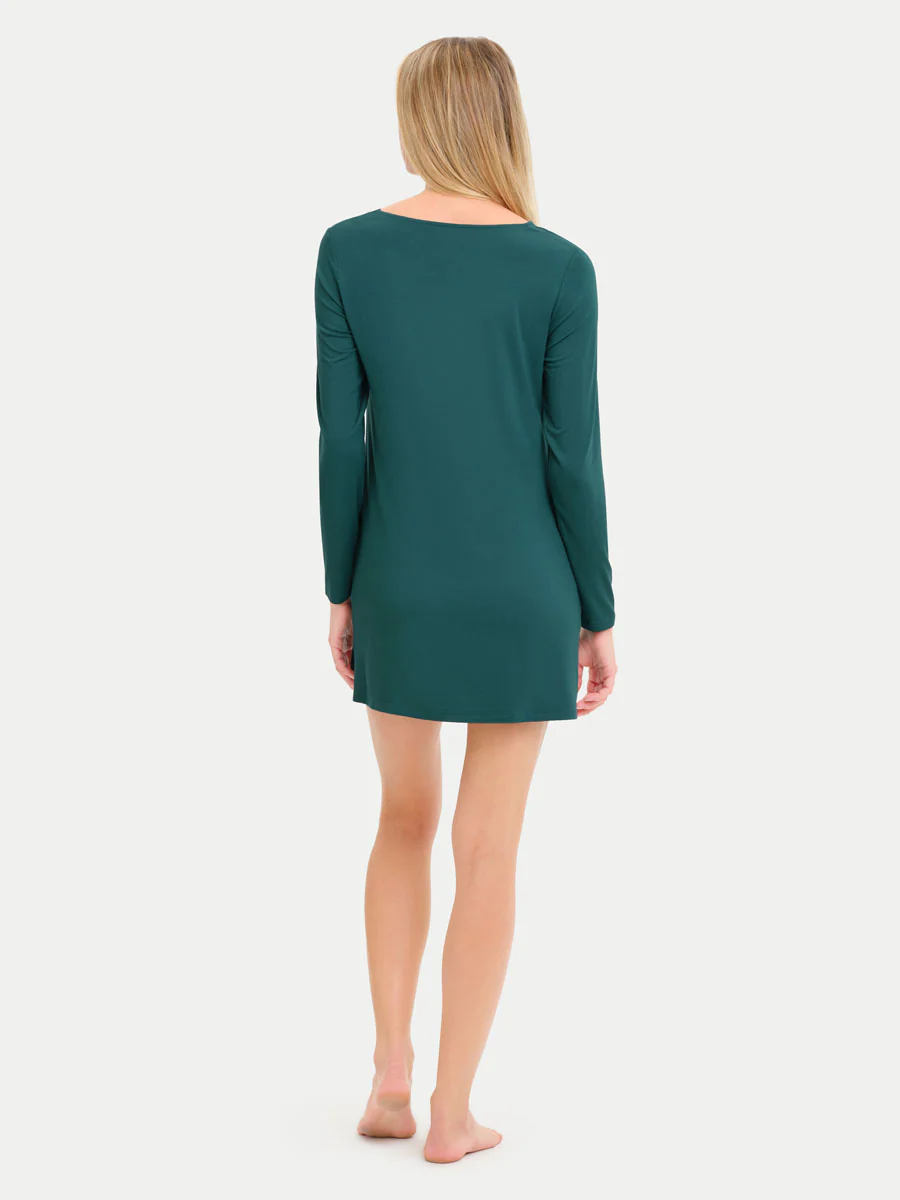 Long Sleeve Short Bamboo Sleepshirt - Image 3