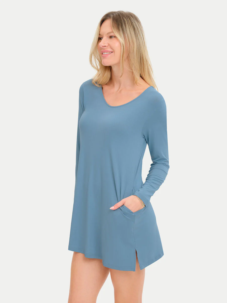 Long Sleeve Short Bamboo Sleepshirt - Image 53