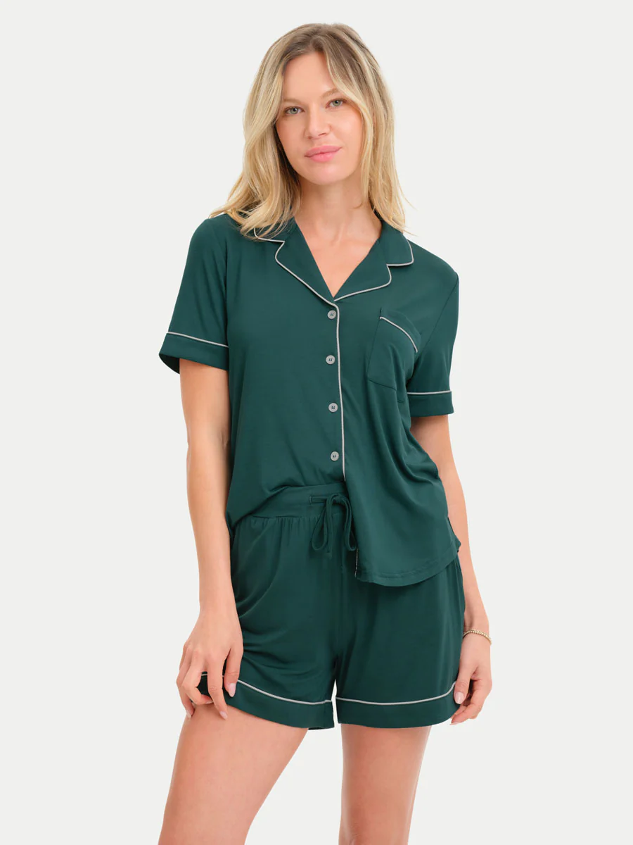 Short Sleeve Bamboo Pajama Set - Image 108